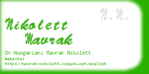 nikolett mavrak business card